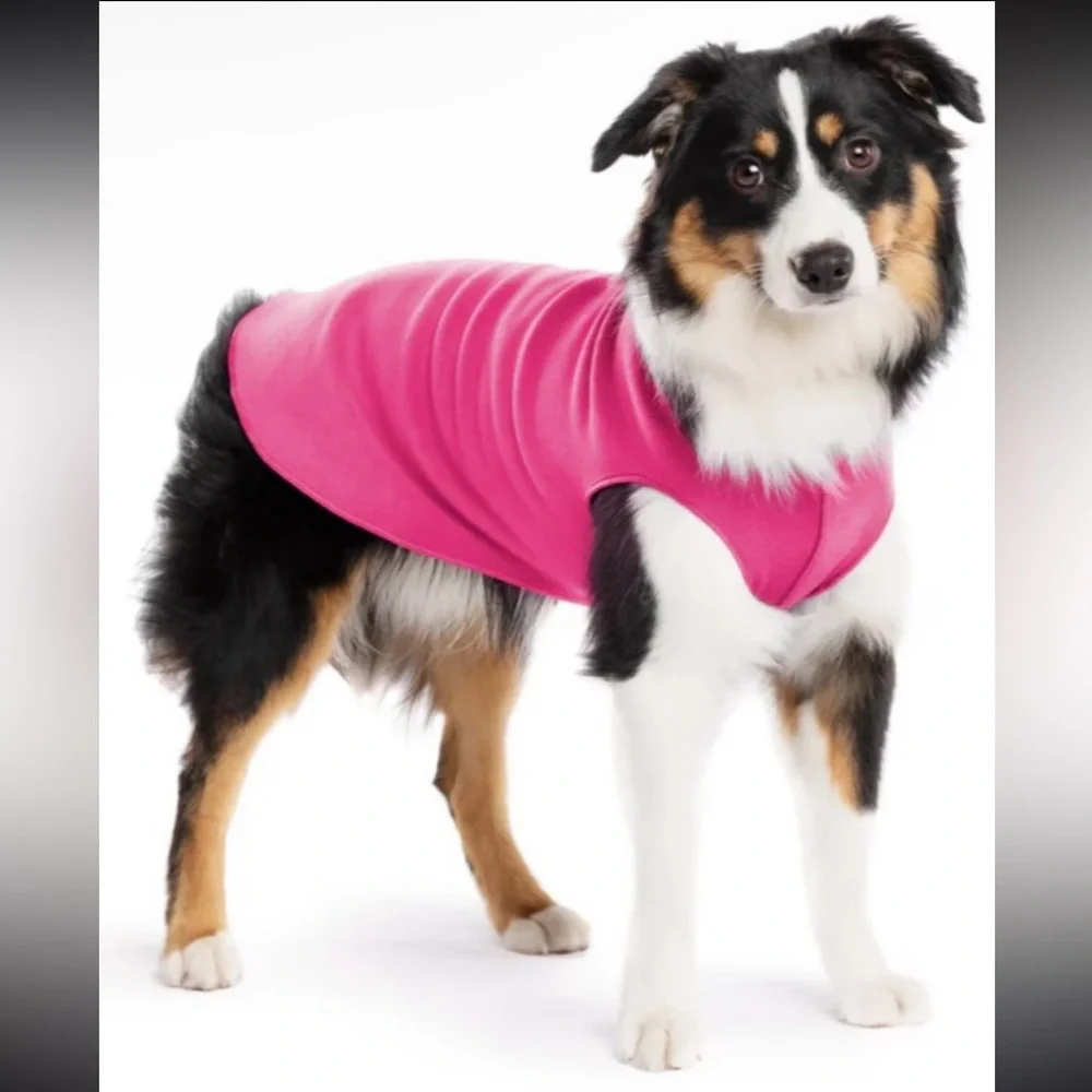 Goldpaw Series - Stretch Fleece Sleeveless Dog Tank Top | Hot Pink, Size 16